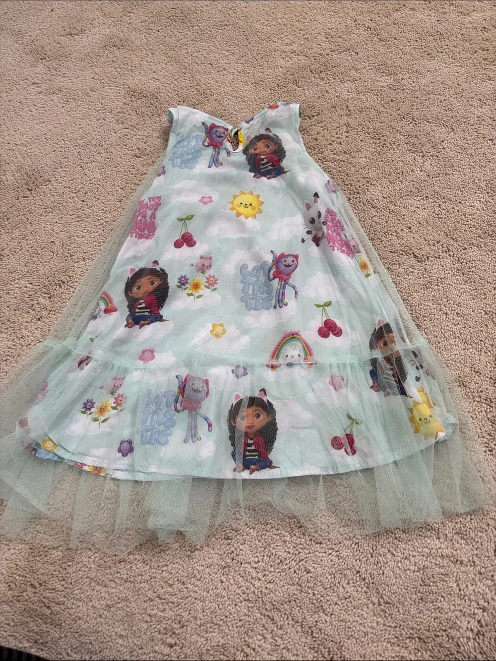 Gabby's Dollhouse Pandy Paws Kitty Fairy Cakey Cat sleeveless dress